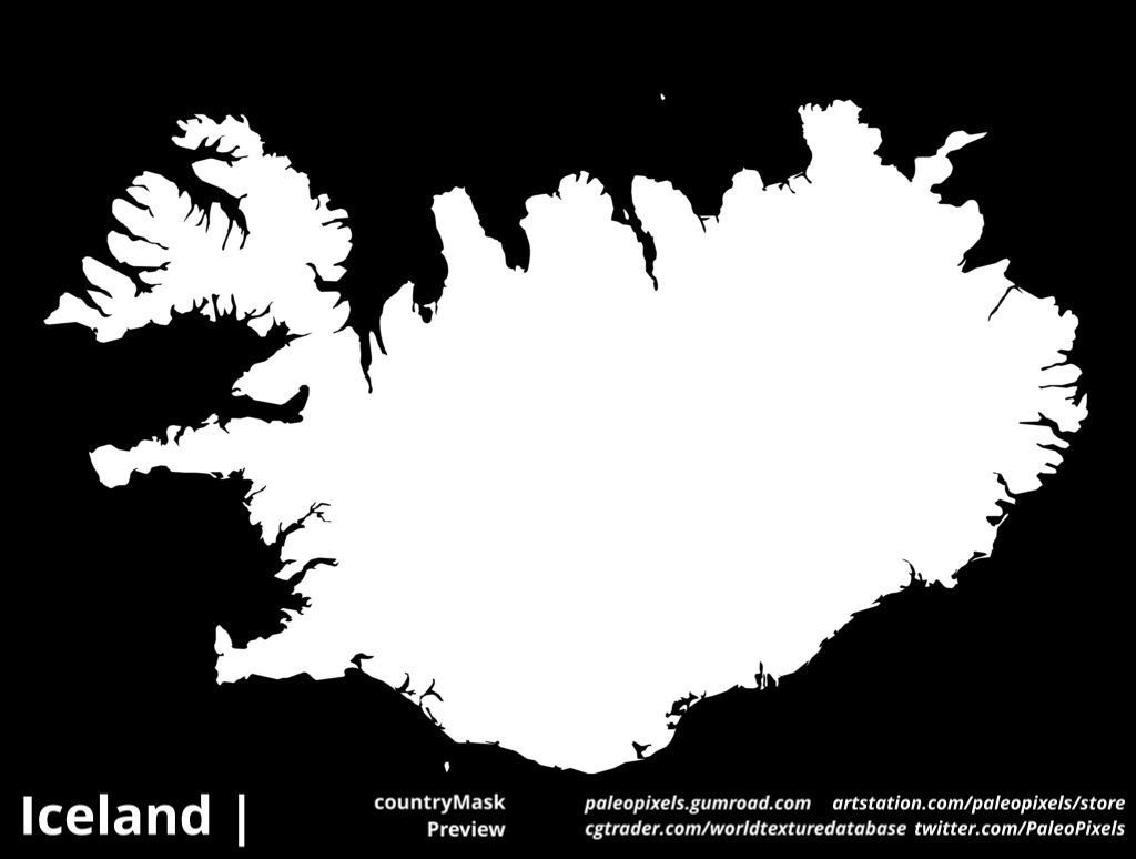 Iceland Satellite High resolution Maps and masks Texture_2