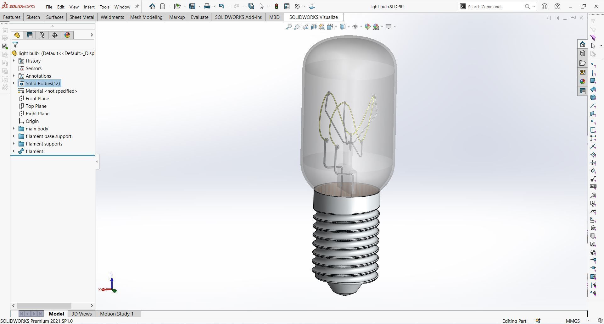 Small classic light bulb Free 3D model_18