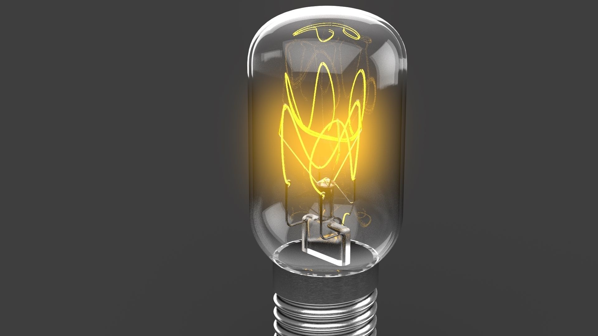 Small classic light bulb Free 3D model_7