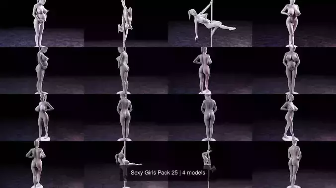 Sexy Girls Pack 25 3D Model Collection