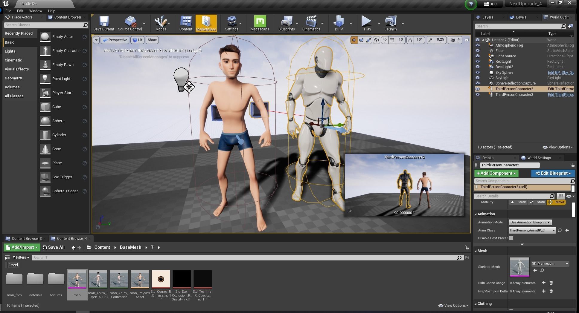 Base mesh body character of man Low-poly 3D model_34