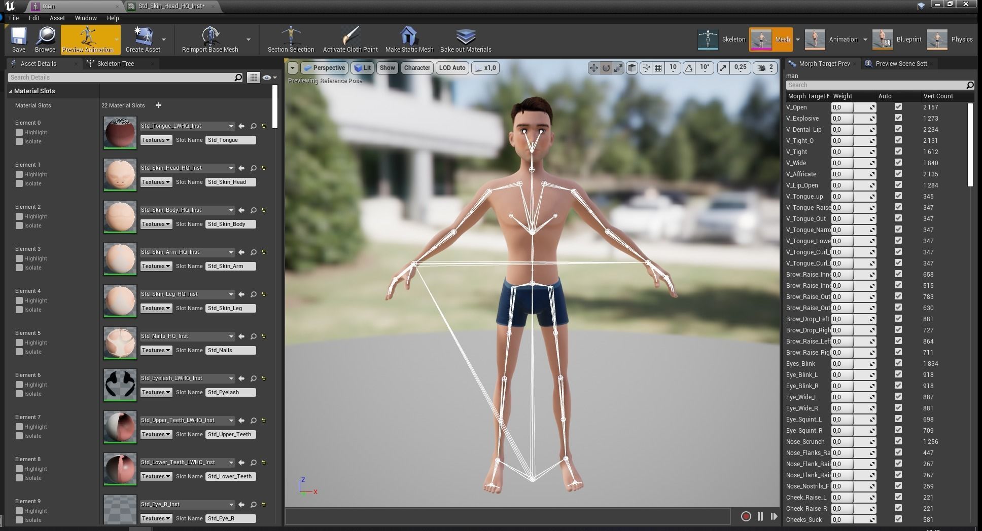 Base mesh body character of man Low-poly 3D model_31