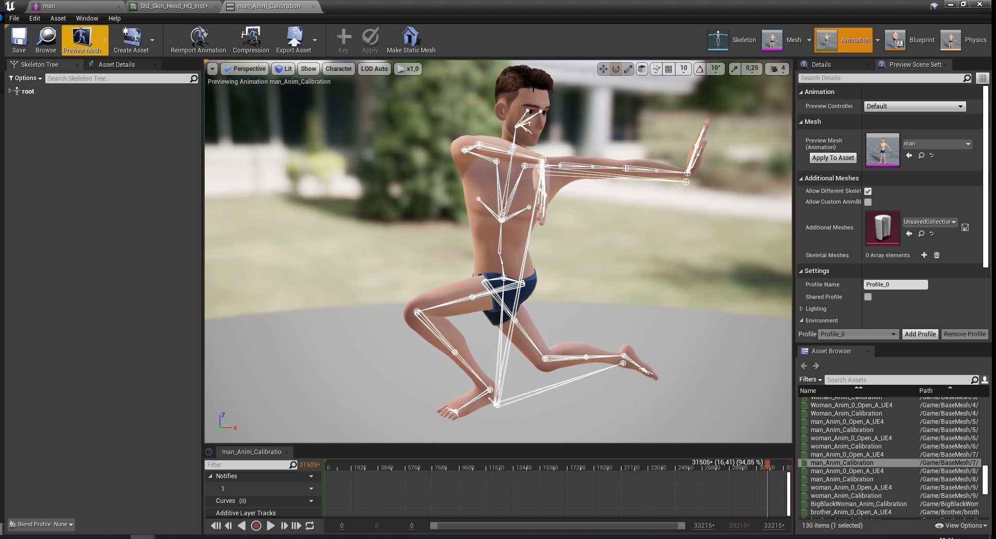 Base mesh body character of man Low-poly 3D model_33