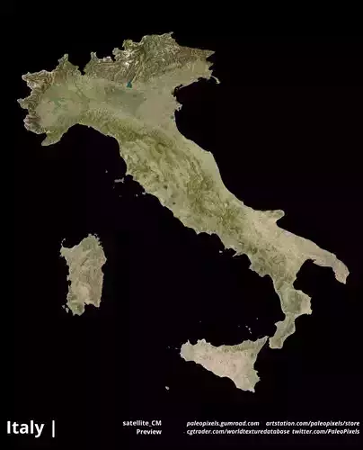 Italy  Satellite  High resolution Maps and masks Texture