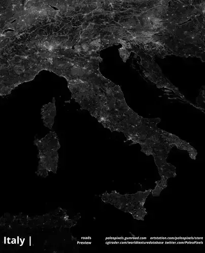 Italy  Roads and Buildings  High resolution Maps and masks