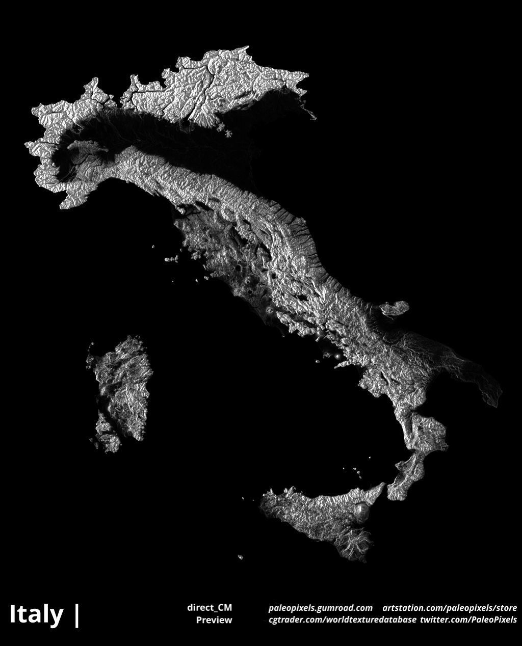 Italy Occlusion Thickness Cavity Curva High res Maps and masks Texture