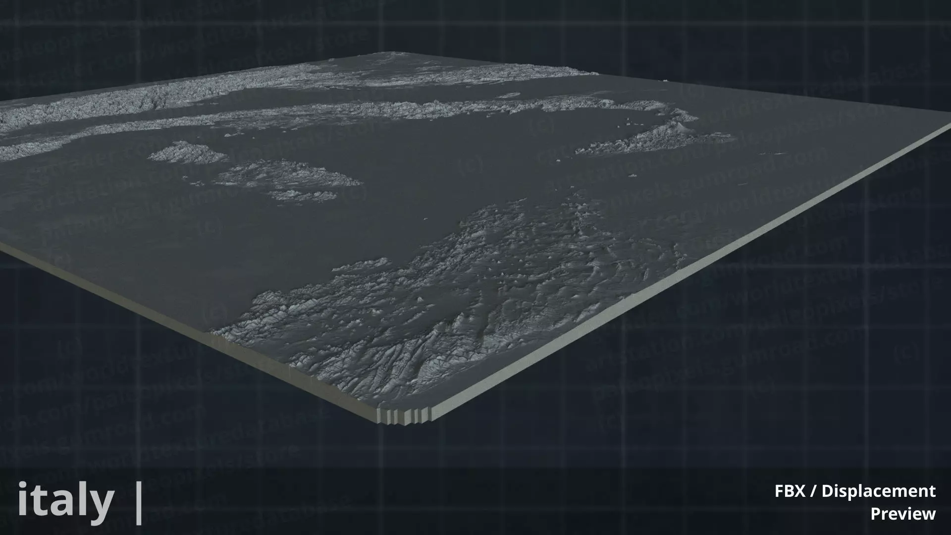 Italy  FBX 3D printable mesh  3D print model_0