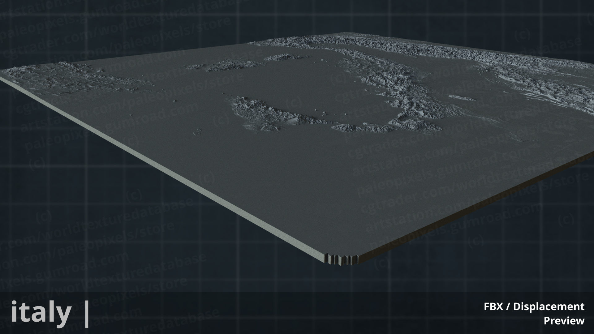 Italy  FBX 3D printable mesh  3D print model_7