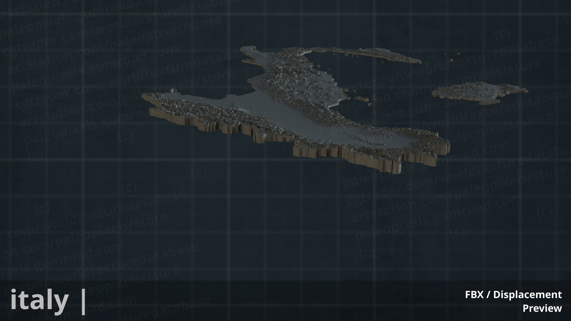 Italy  FBX 3D printable mesh  3D print model_9