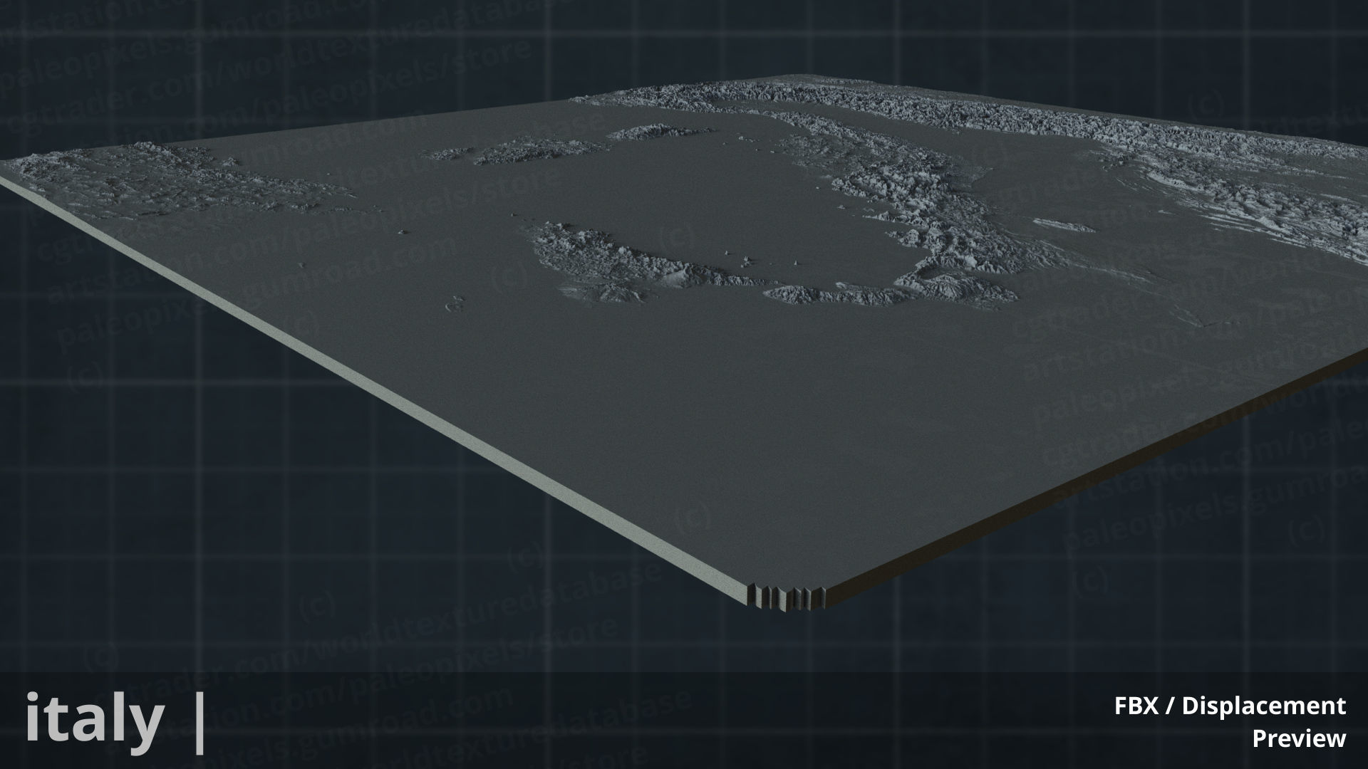 Italy  FBX 3D printable mesh  3D print model_3