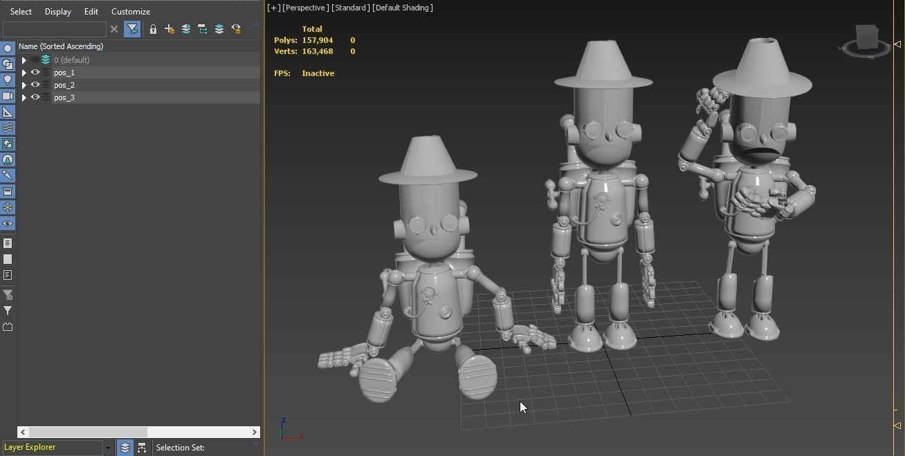 Robot Vivo 2V Low-poly 3D model_7