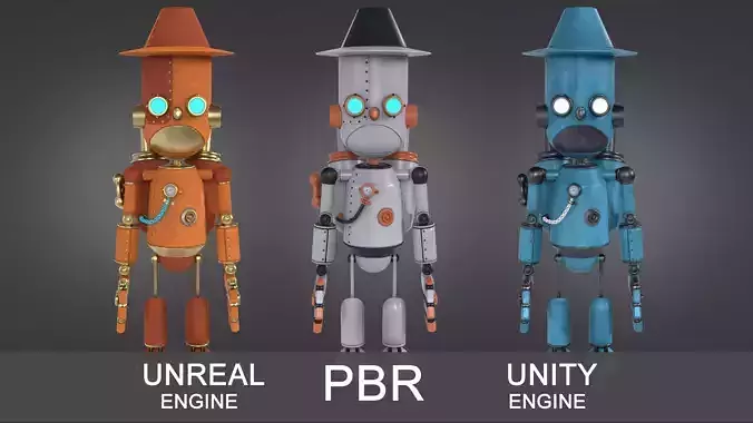 Robot Vivo 2V Low-poly 3D model