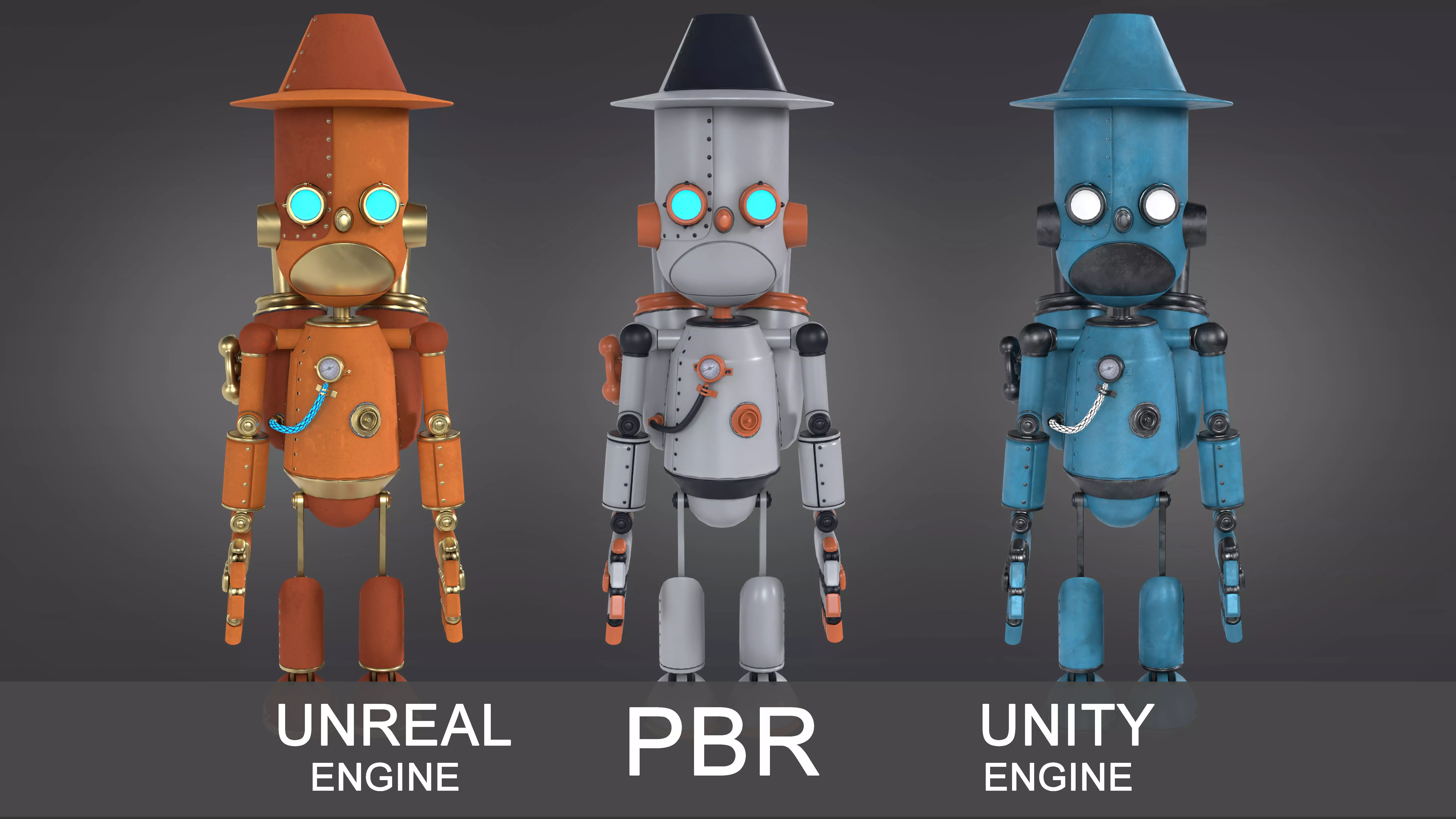 Robot Vivo 2V Low-poly 3D model_0