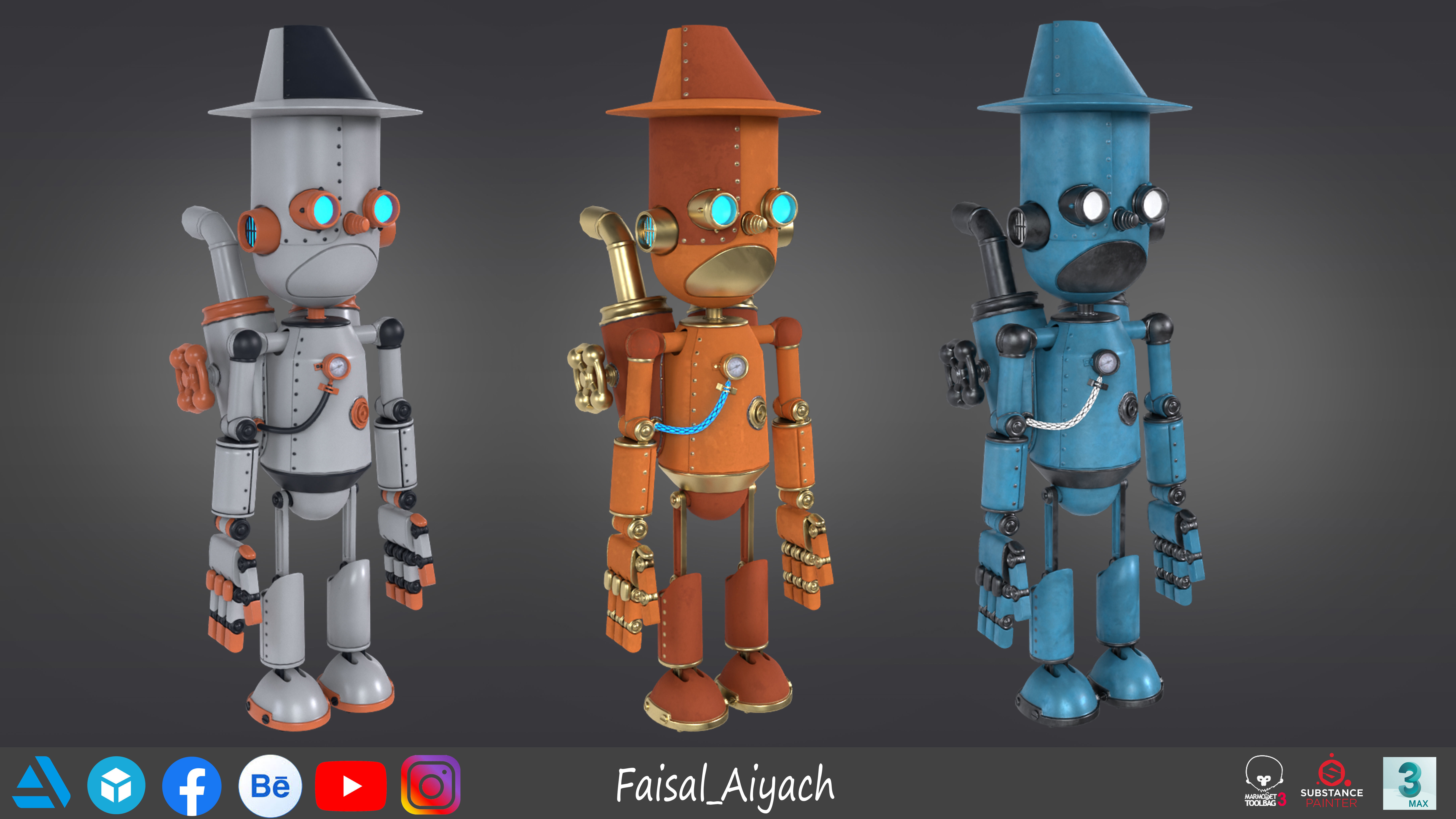 Robot Vivo 2V Low-poly 3D model_2