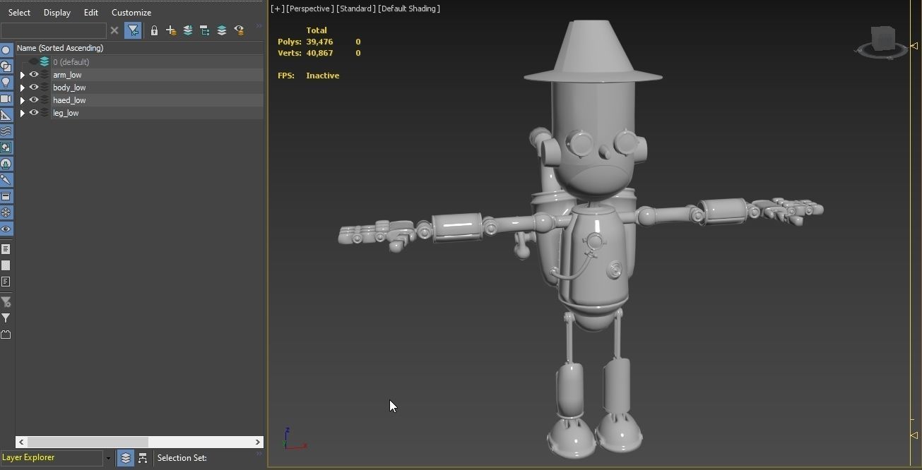 Robot Vivo 2V Low-poly 3D model_6