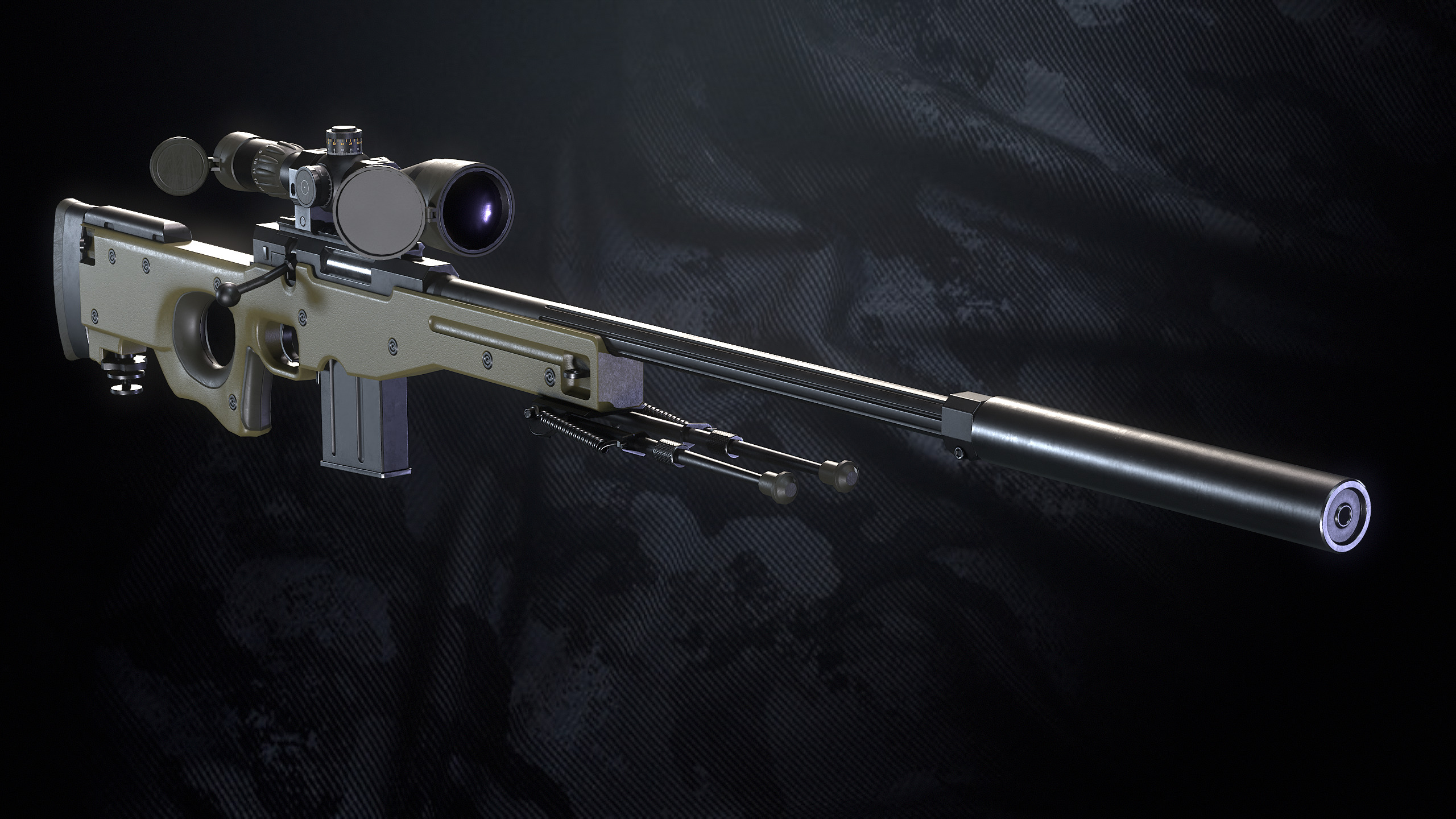 SR 96 P Sniper Rifle Low-poly 3D model_8