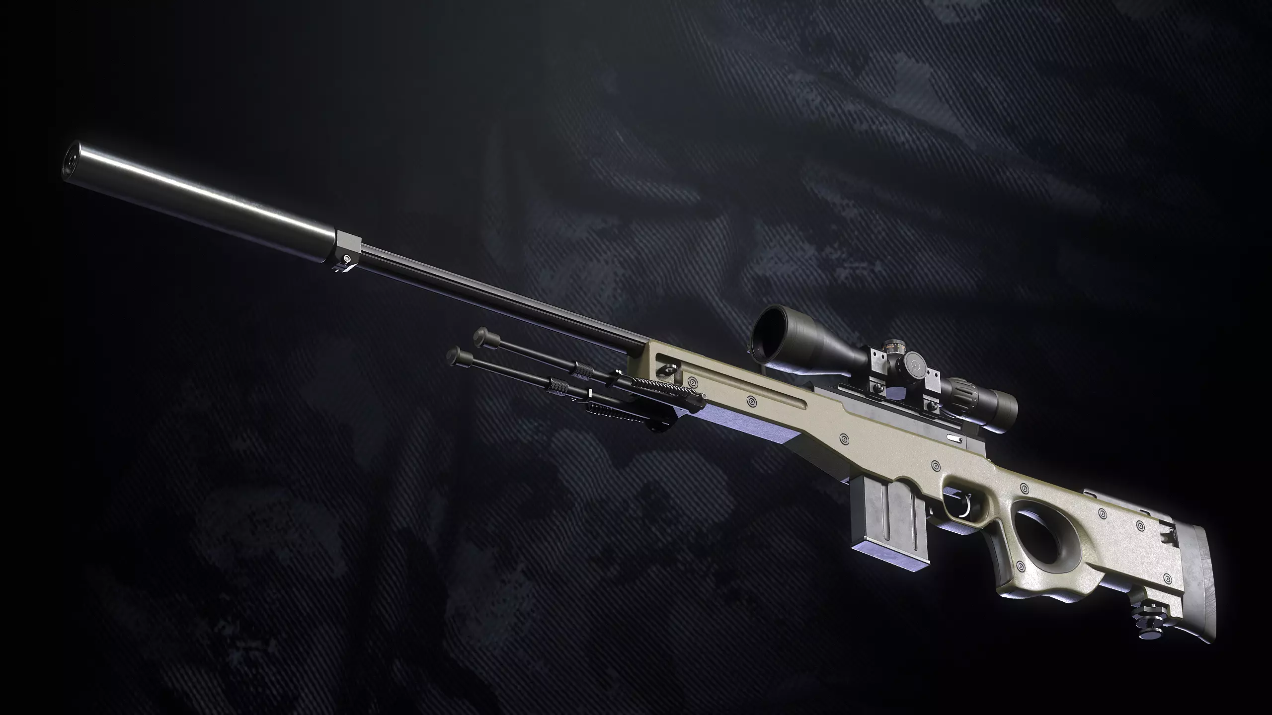 SR 96 P Sniper Rifle Low-poly 3D model_0