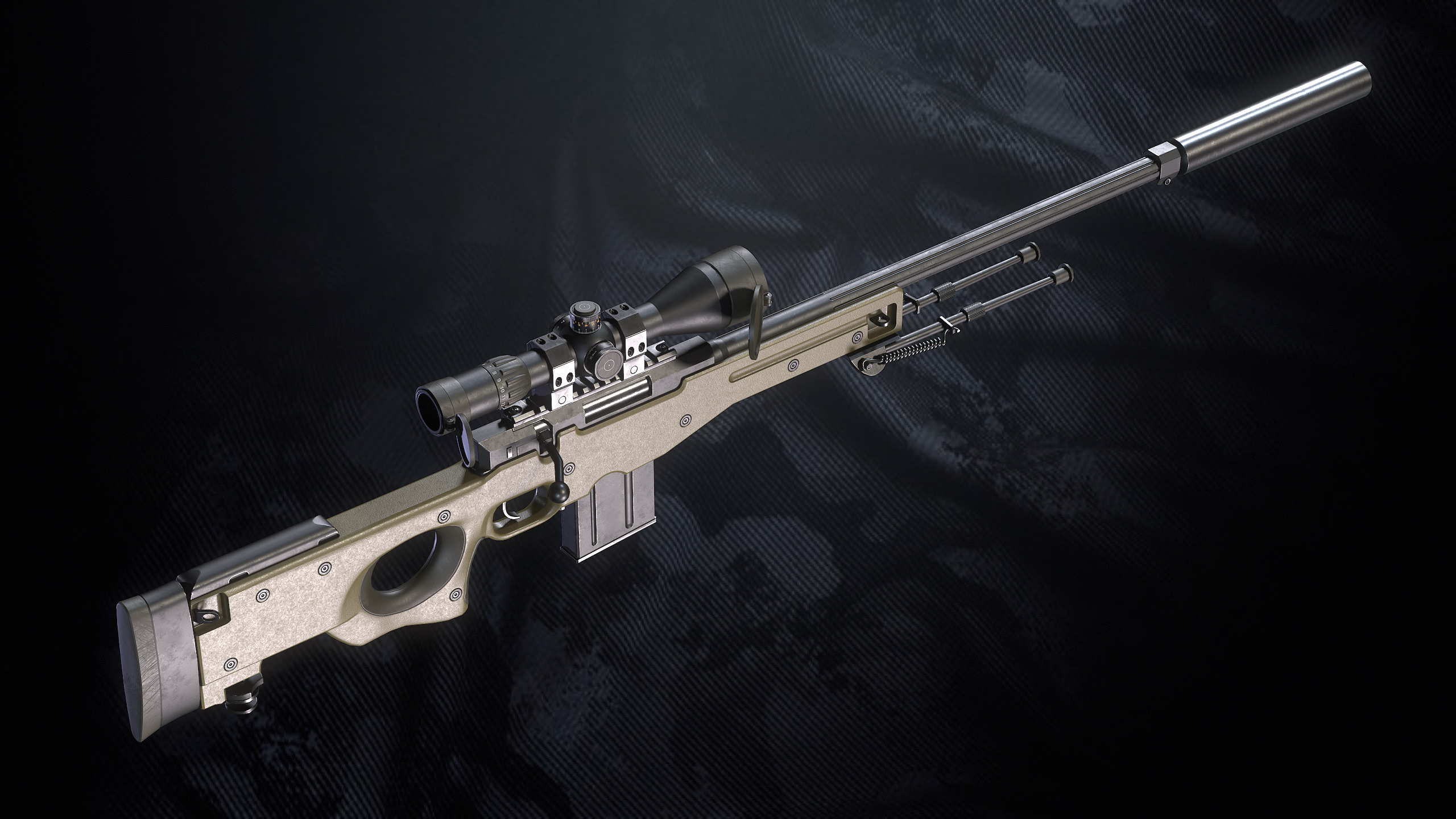 SR 96 P Sniper Rifle Low-poly 3D model_3