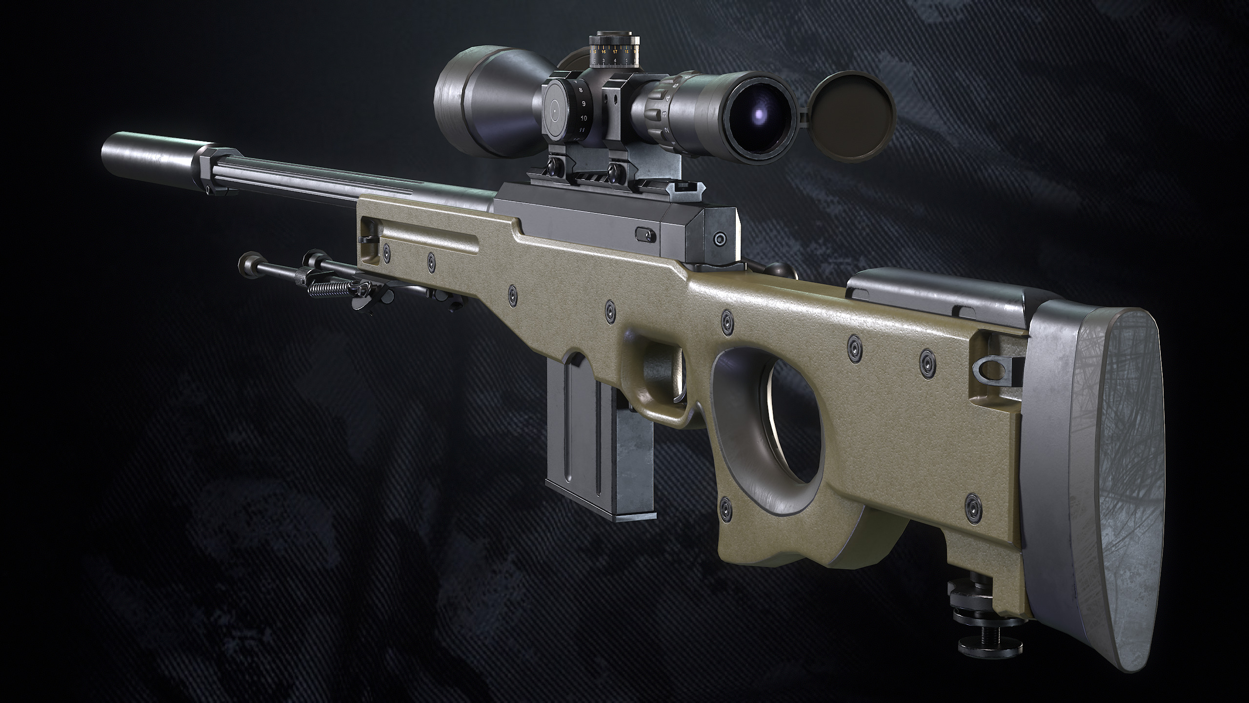 SR 96 P Sniper Rifle Low-poly 3D model_7