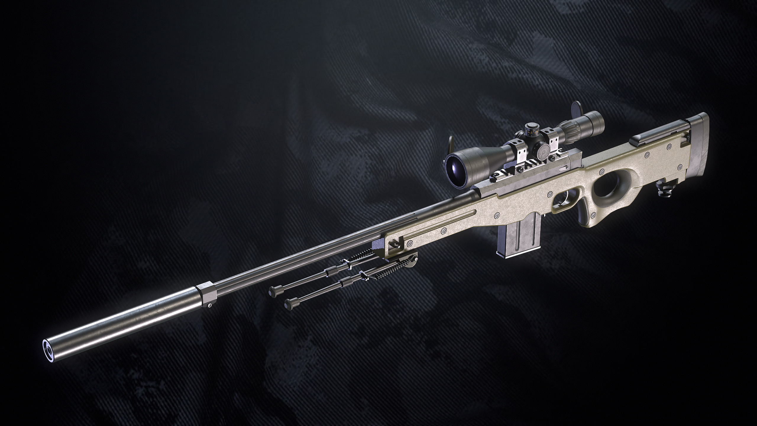 SR 96 P Sniper Rifle Low-poly 3D model_2