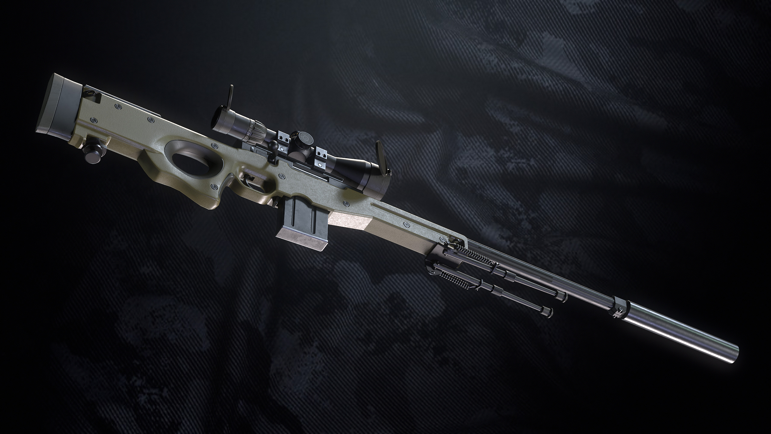 SR 96 P Sniper Rifle Low-poly 3D model_6