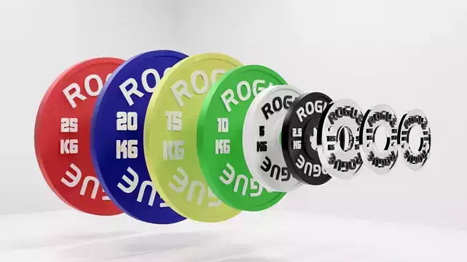 Rogue powerlifting calibrated plates