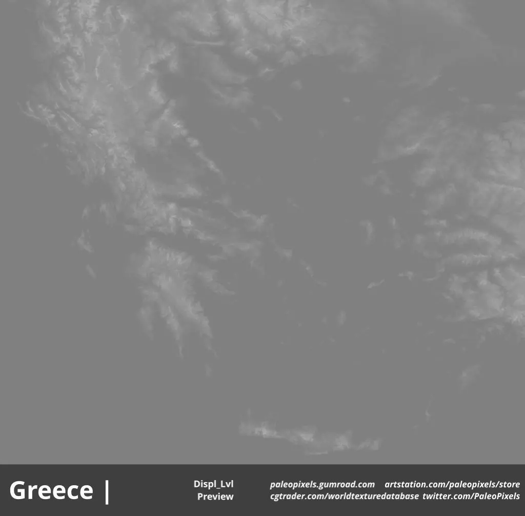 Greece Displacement High resolution Maps and masks Texture