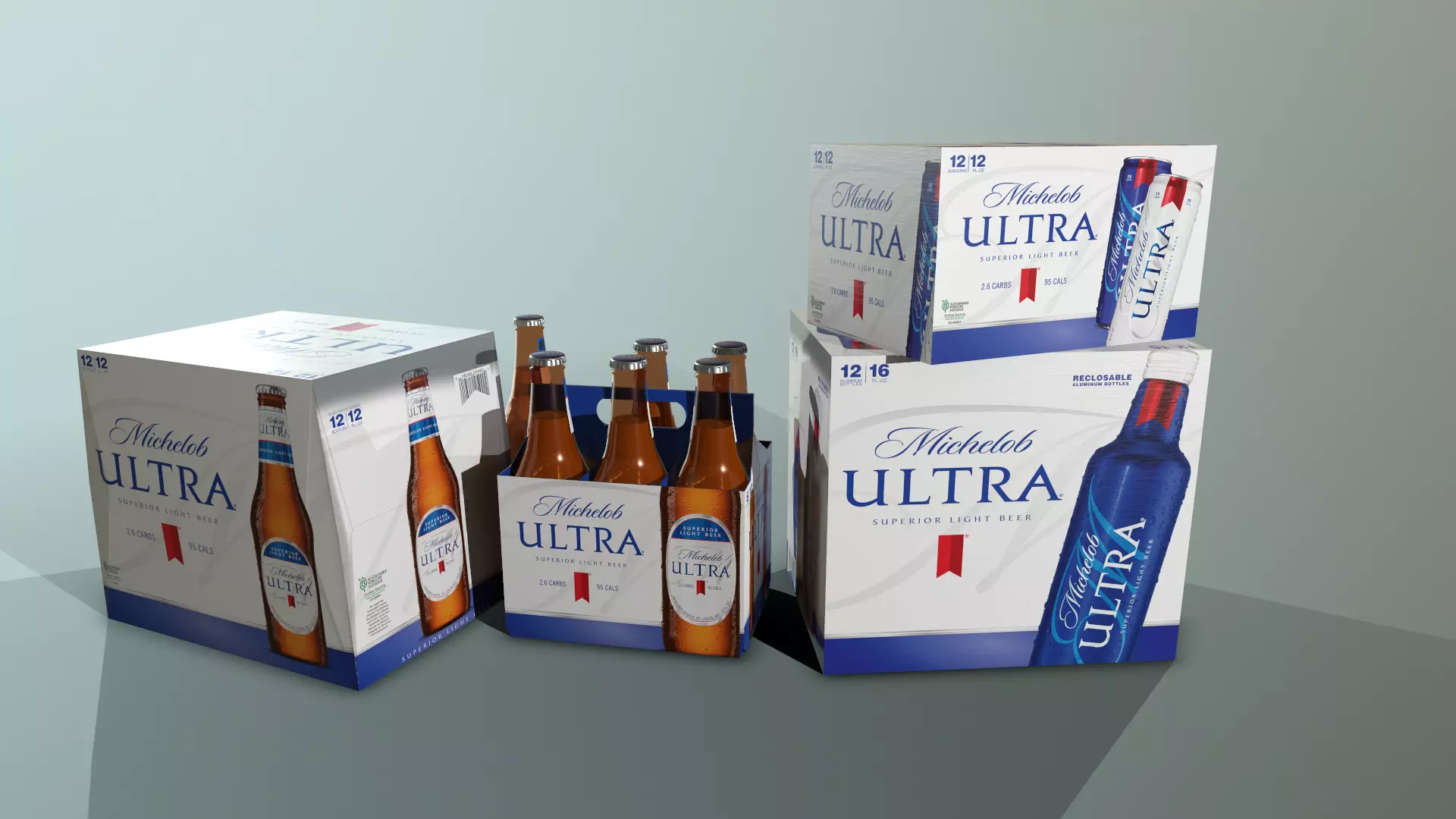 Michelob Beer Low-poly 3D model_0