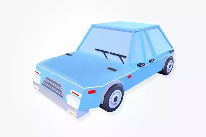 Cartoonish Small Car 3D model