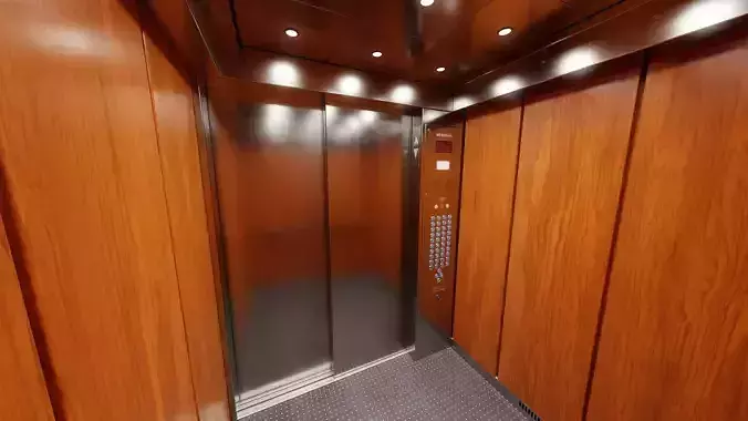 Real-time Elevator Cab Interior Low-poly 3D model