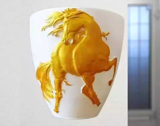 Horse Wall Plant Pot 3D print model