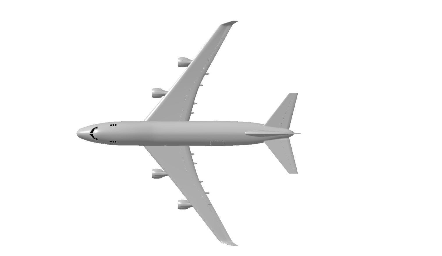 B747-400F Wingspan 2200mm 3D print model_7