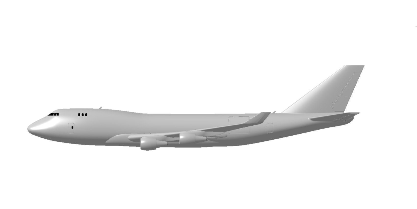 B747-400F Wingspan 2200mm 3D print model_6