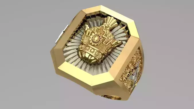 Louis vuitton with Crown men ring