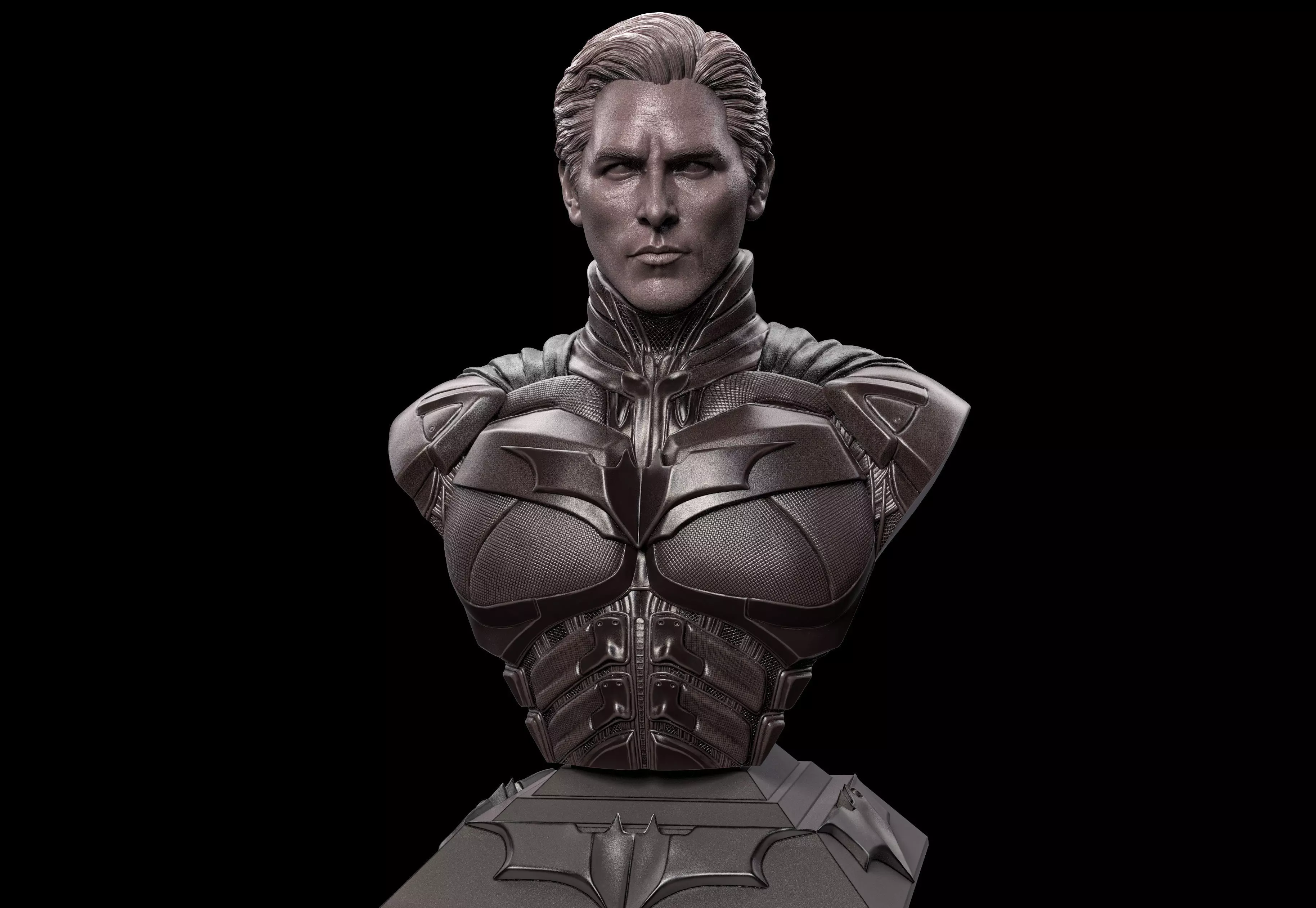 Christian Bale- Batman Bust 3D print model