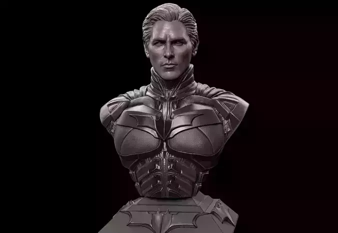 Christian Bale- Batman Bust 3D print model