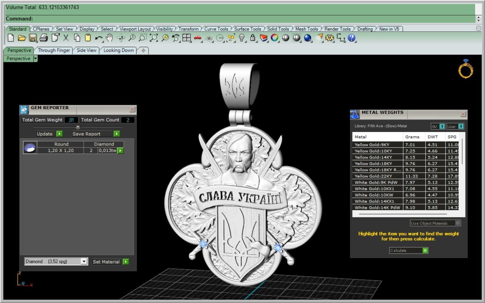   pendant Ukraine 3D print model_18