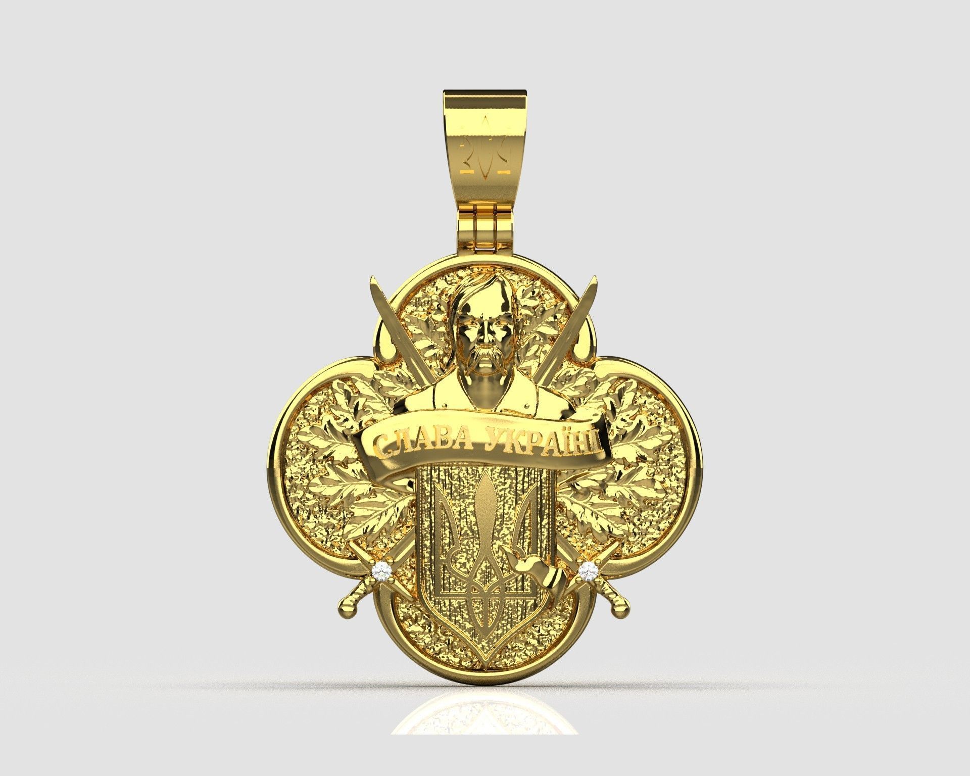   pendant Ukraine 3D print model_7