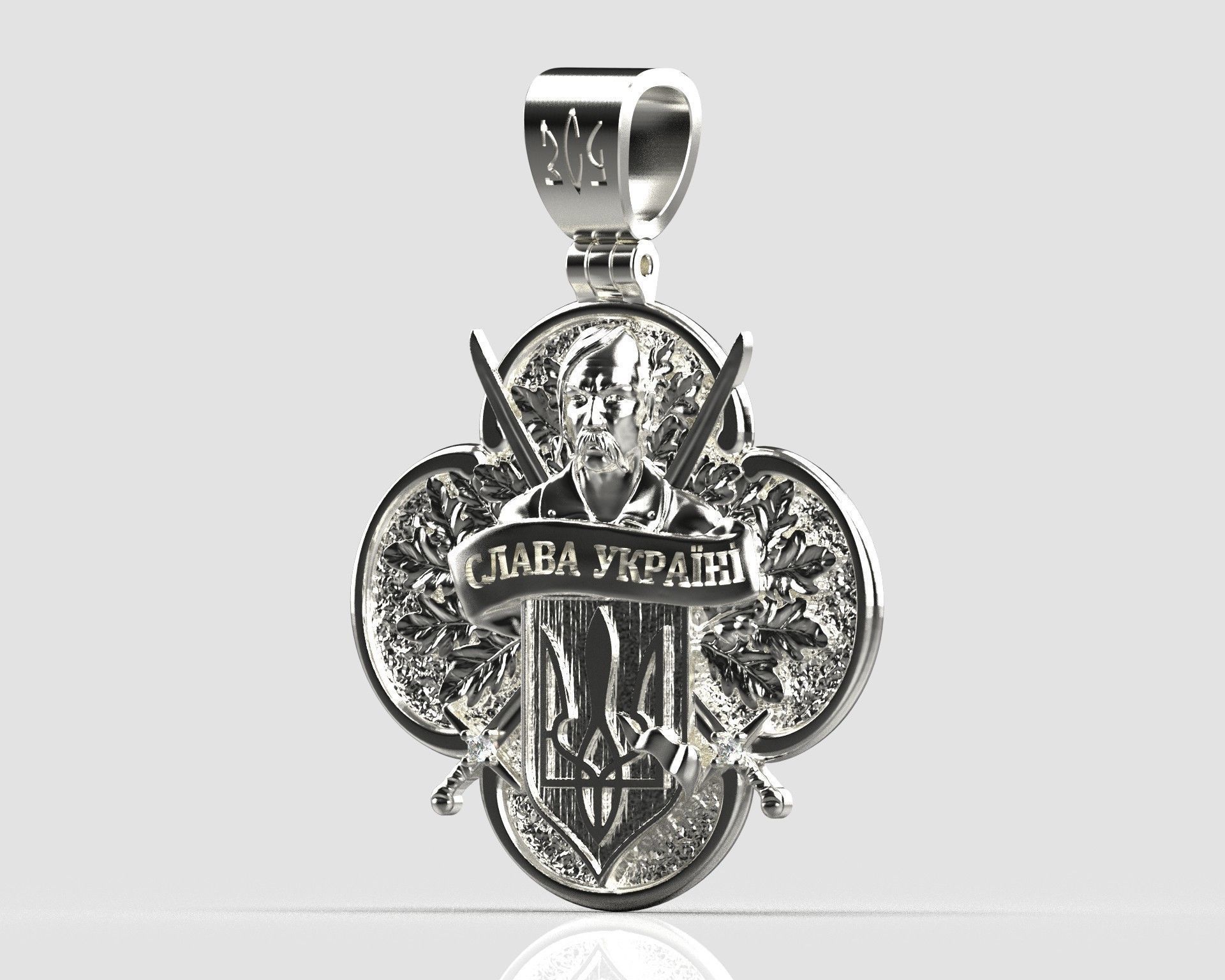   pendant Ukraine 3D print model_10