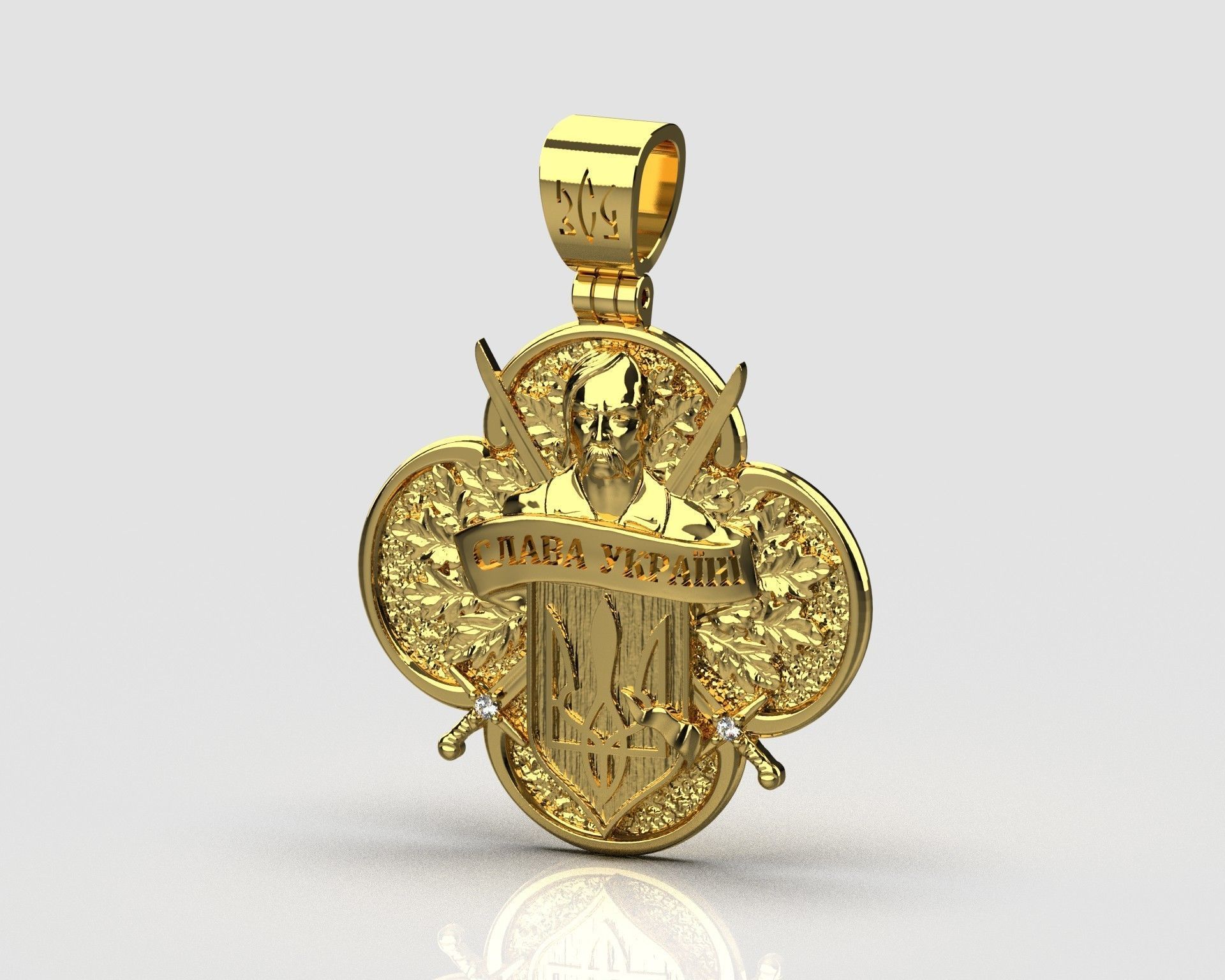   pendant Ukraine 3D print model_5