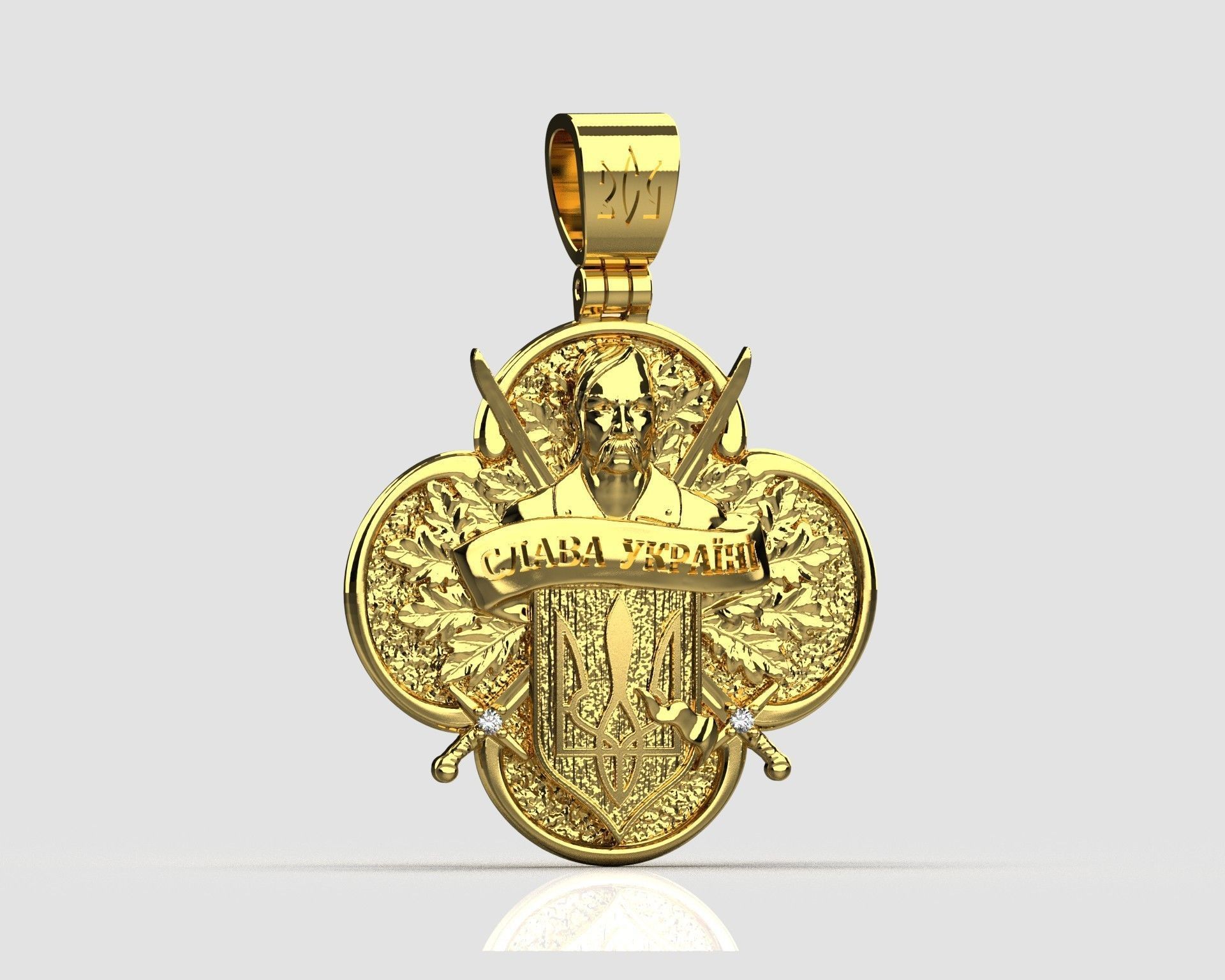   pendant Ukraine 3D print model_3