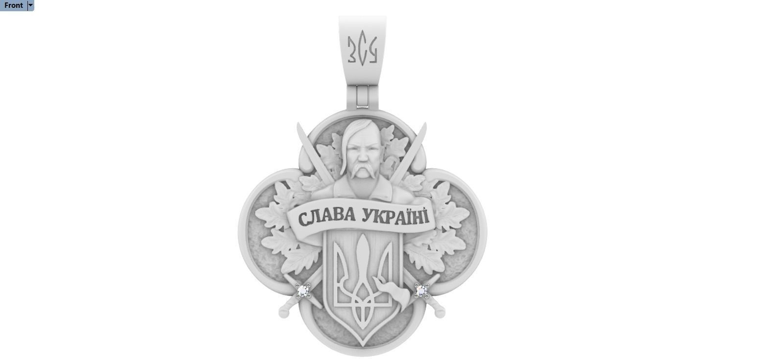   pendant Ukraine 3D print model_16