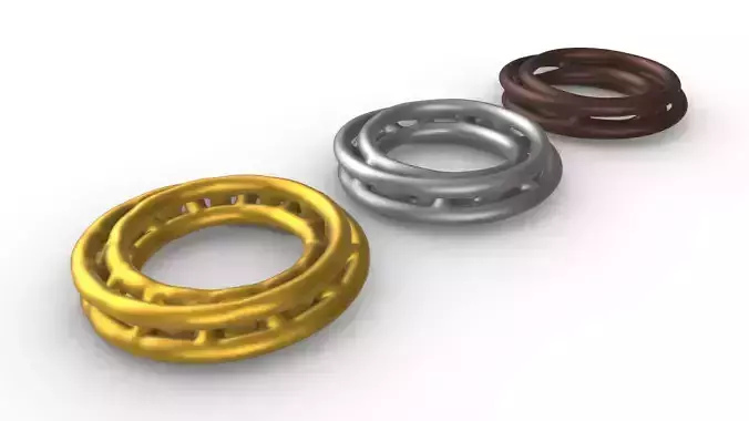 Organic Interlaced Moebius Loops 3D print model