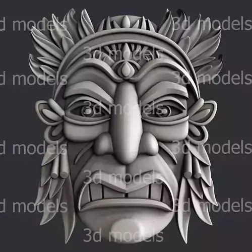 3d STL models for CNC or 3d printer totem indian P470