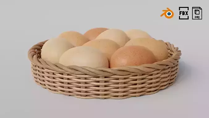 Wicker basket eggs type 01