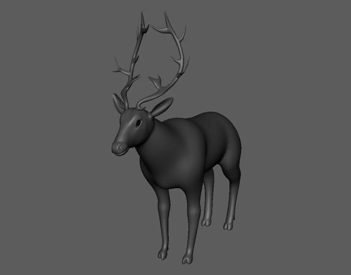 Deer Low Poly Animal Low-poly 3D model_0