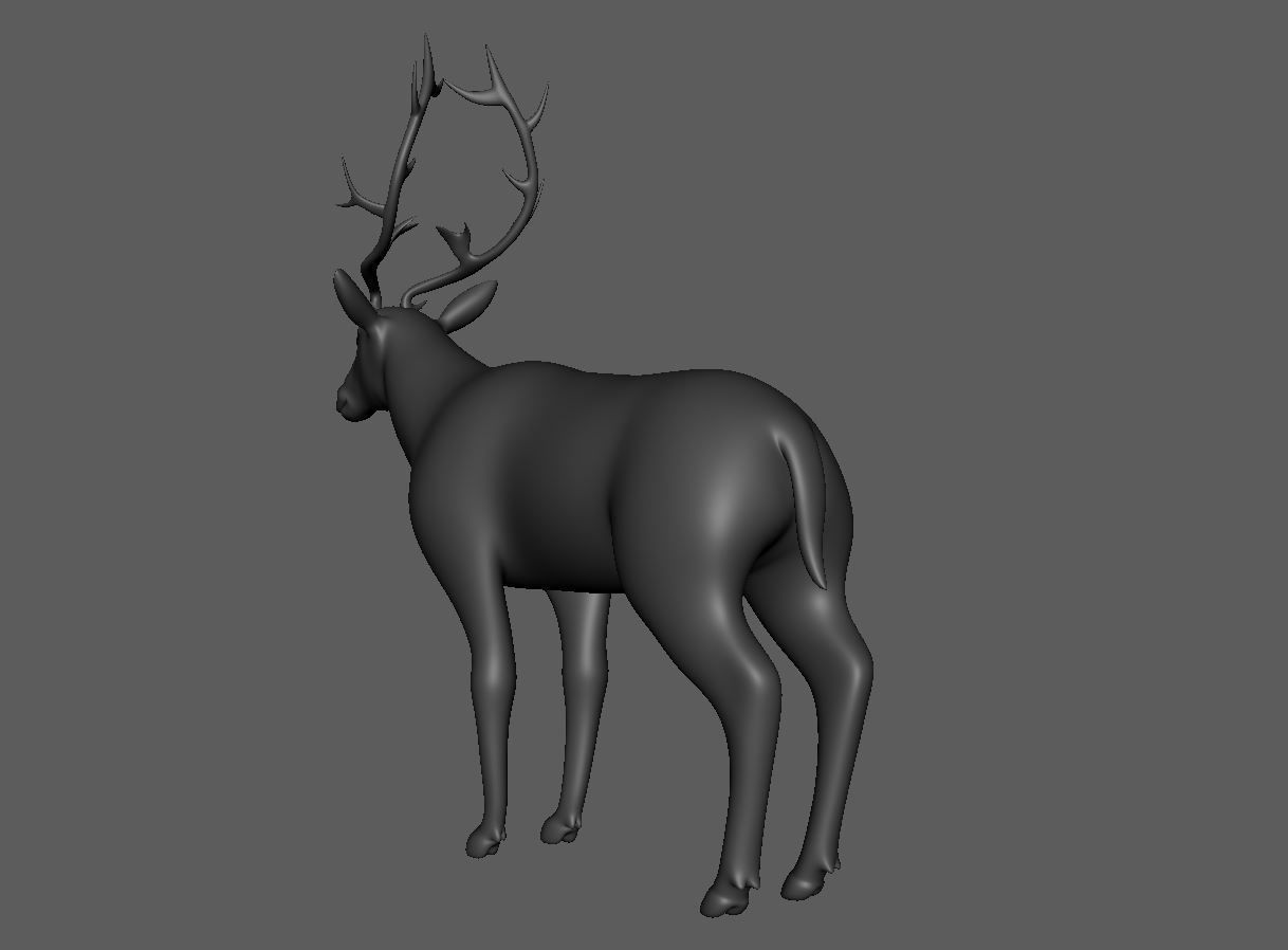Deer Low Poly Animal Low-poly 3D model_1