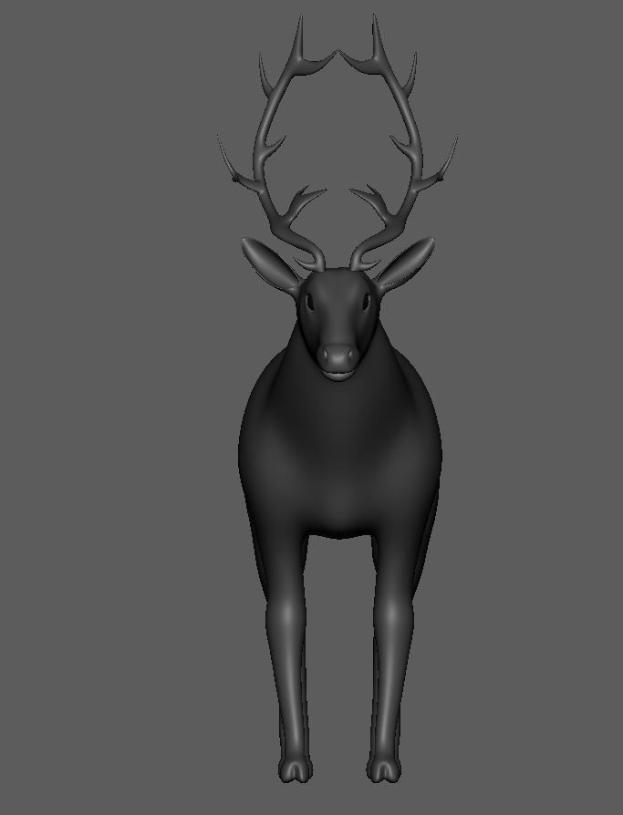 Deer Low Poly Animal Low-poly 3D model_3