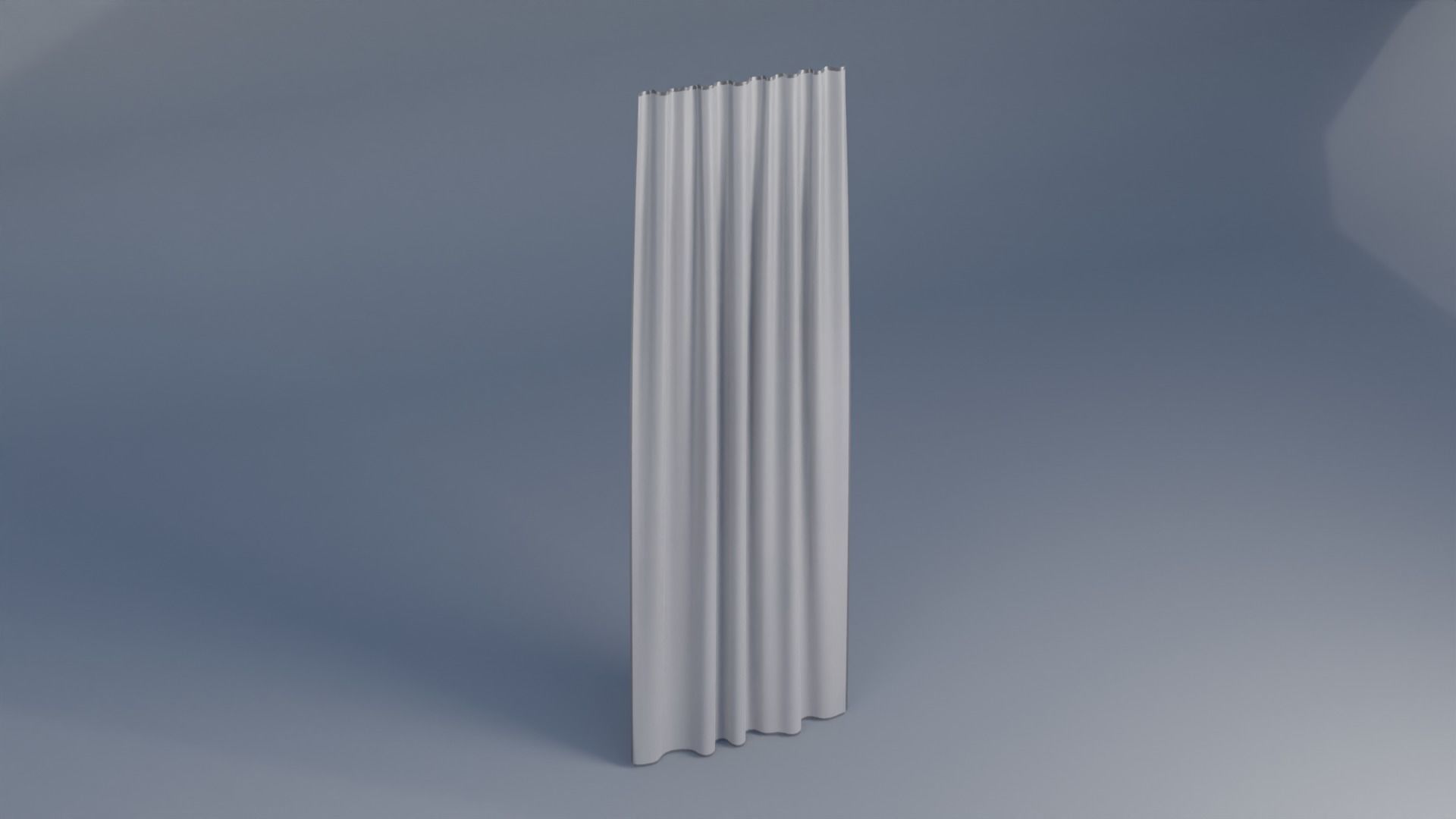 Curtains Low-poly 3D model_1