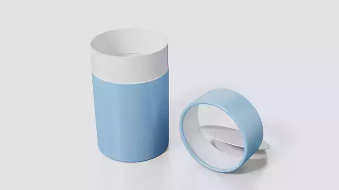 Rounded Carton Cardboard Box 3d model and Animation Low-poly 3D model
